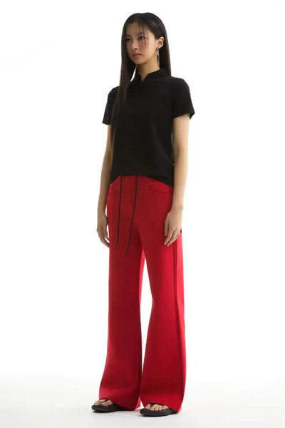 Solid Color Flare Sweatpants Korean Street Fashion Pants By Funky Fun Shop Online at OH Vault