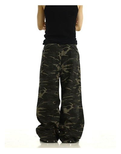 Wide Side Pockets Camouflage Pants Korean Street Fashion Pants By MEBXX Shop Online at OH Vault