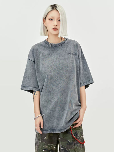 Oversized Fit Washed T-Shirt Korean Street Fashion T-Shirt By Made Extreme Shop Online at OH Vault