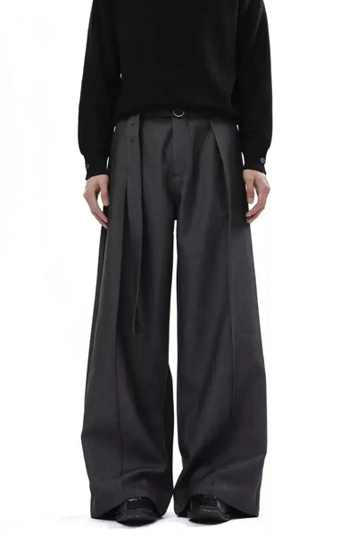 Waist Belt Solid Color Pants Korean Street Fashion Pants By Turn Tide Shop Online at OH Vault