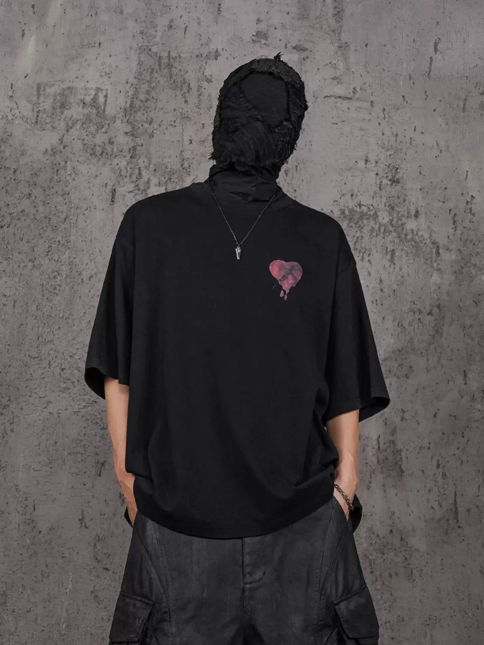 Dripping Heart Print T-Shirt Korean Street Fashion T-Shirt By Underwater Shop Online at OH Vault