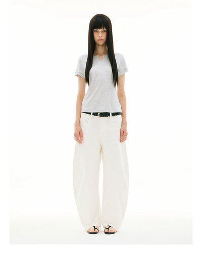 Basic Slim Fit V-Neck T-Shirt Korean Street Fashion T-Shirt By Funky Fun Shop Online at OH Vault