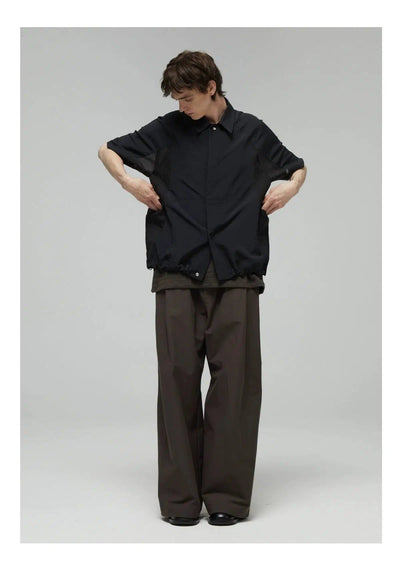 Multi-Color Spliced Shirt Korean Street Fashion Shirt By Decesolo Shop Online at OH Vault