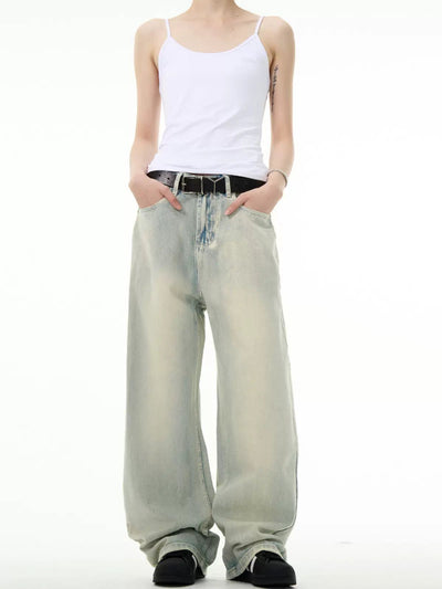 Clean Washed and Faded Jeans Korean Street Fashion Jeans By Mad Witch Shop Online at OH Vault