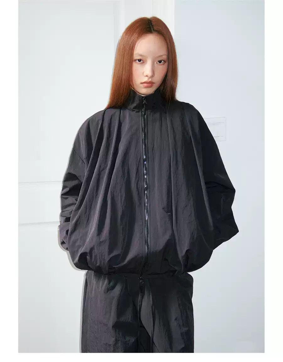 Versatile Nylon Jacket & Track Pants Set Korean Street Fashion Clothing Set By Funky Fun Shop Online at OH Vault