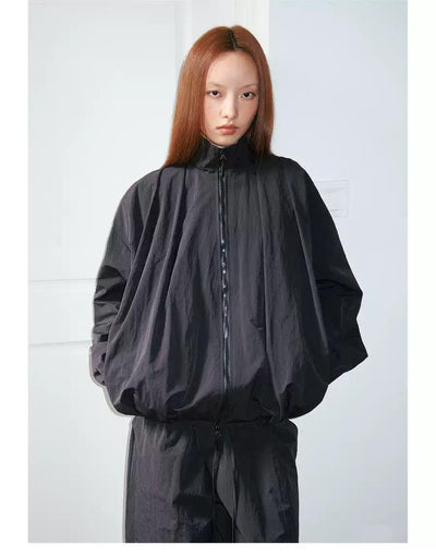 Versatile Nylon Jacket & Track Pants Set Korean Street Fashion Clothing Set By Funky Fun Shop Online at OH Vault