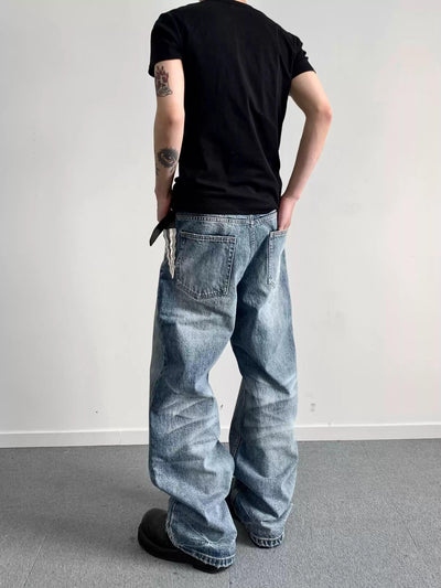 Faded Regular Fit Jeans Korean Street Fashion Jeans By Made Extreme Shop Online at OH Vault