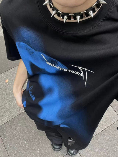 Gradient Butterfly Print T-Shirt Korean Street Fashion T-Shirt By MaxDstr Shop Online at OH Vault
