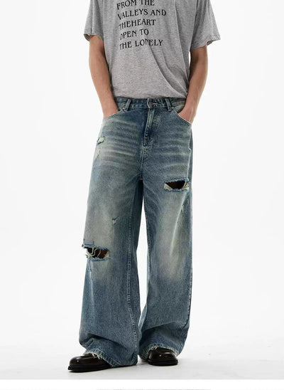 Cat Whiskers Ripped Jeans Korean Street Fashion Jeans By 77Flight Shop Online at OH Vault