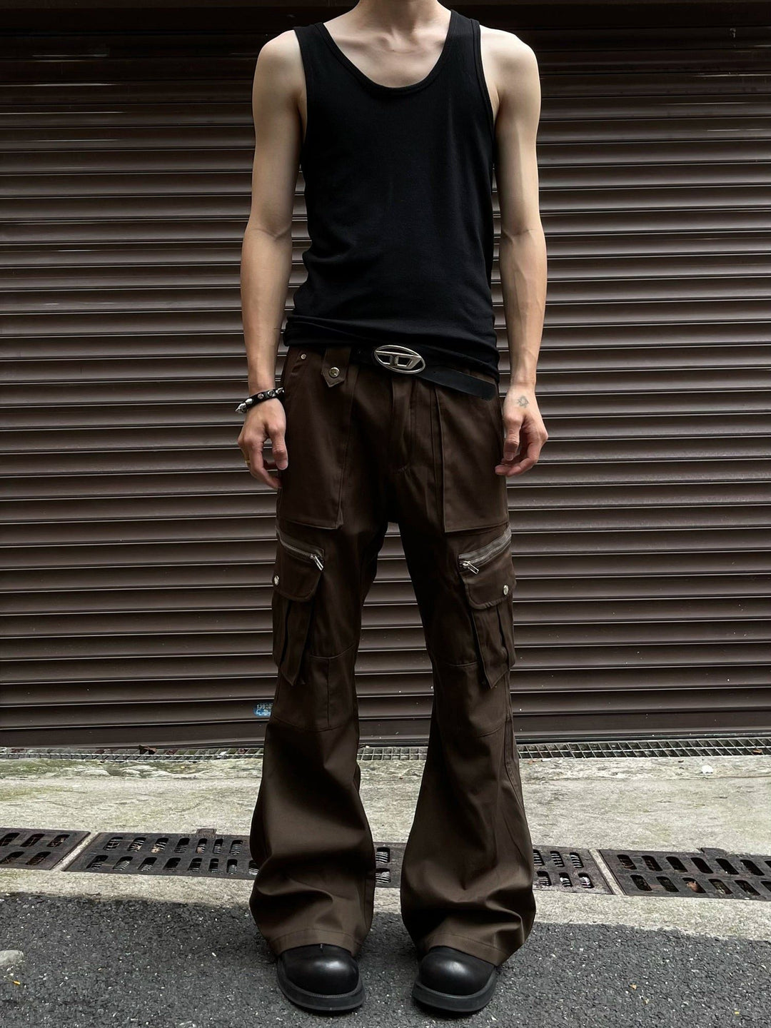 Straight Leg Flared Cargo Pants Straight Leg Flared Cargo Pants