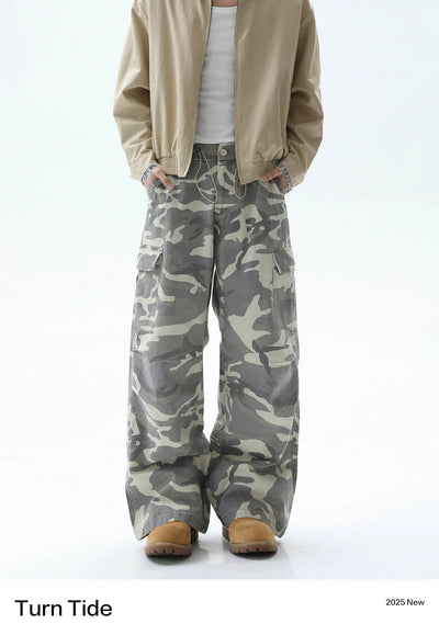 Camouflage Regular Fit Cargo Pants Korean Street Fashion Pants By Turn Tide Shop Online at OH Vault