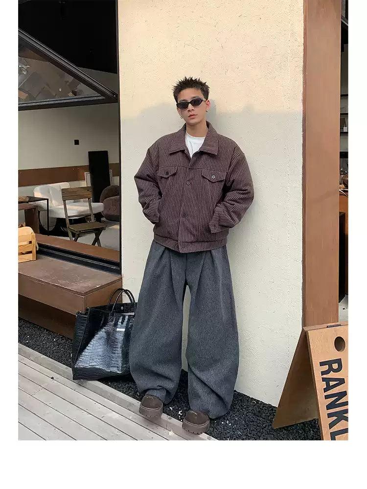 Pleated Baggy Fit Pants Korean Street Fashion Pants By Poikilotherm Shop Online at OH Vault