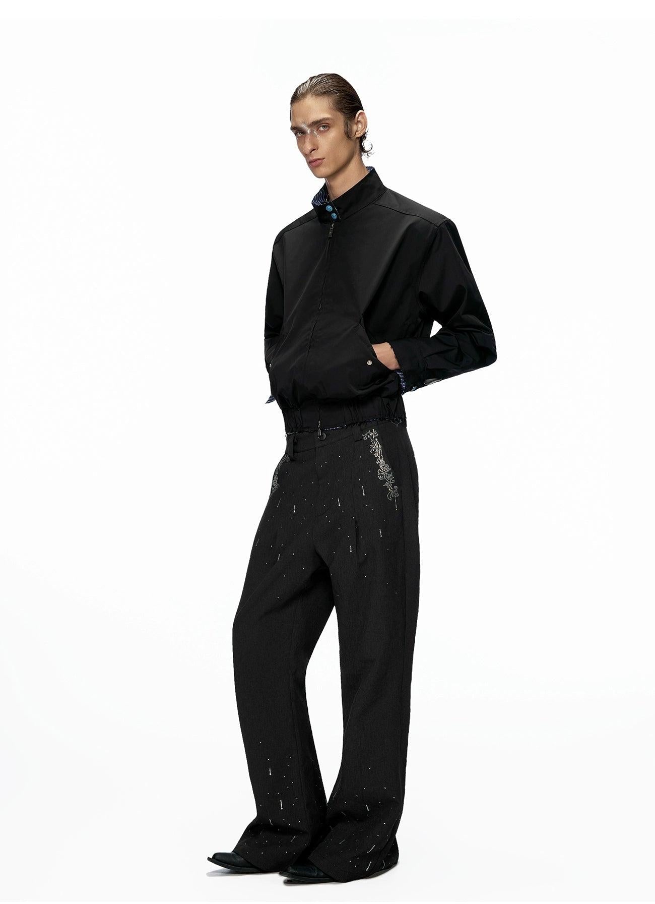 Stand Collar Striped Boxy Jacket Korean Street Fashion Jacket By Argue Culture Shop Online at OH Vault