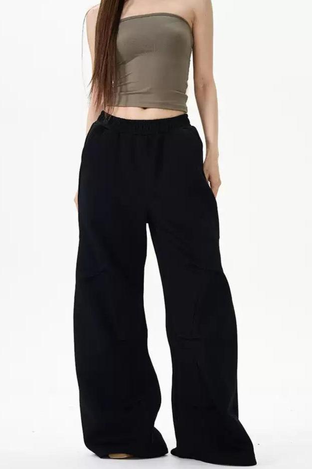 Gartered Adjustable Comfty Sweatpants Korean Street Fashion Pants By 77Flight Shop Online at OH Vault