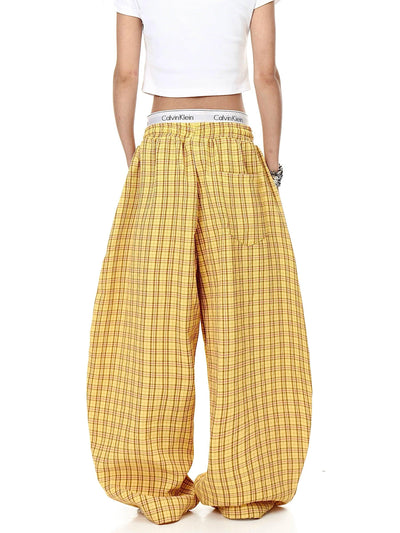 Side Lines Loose Plaid Pants Korean Street Fashion Pants By Blacklists Shop Online at OH Vault