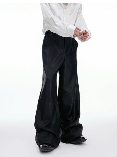 Glossy Drape Loose Fit Pants Korean Street Fashion Pants By Argue Culture Shop Online at OH Vault
