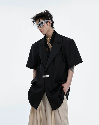 Metal Link Sleek Blazer Korean Street Fashion Blazer By Argue Culture Shop Online at OH Vault