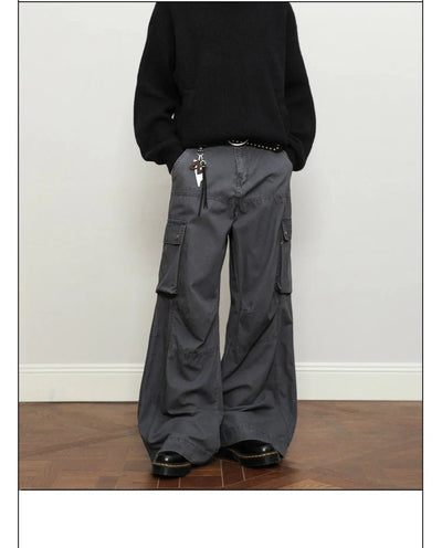 Washed Pleated Cargo Pants Korean Street Fashion Pants By A PUEE Shop Online at OH Vault