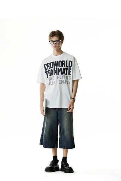 Neat Fade Denim Shorts Korean Street Fashion Shorts By Cro World Shop Online at OH Vault