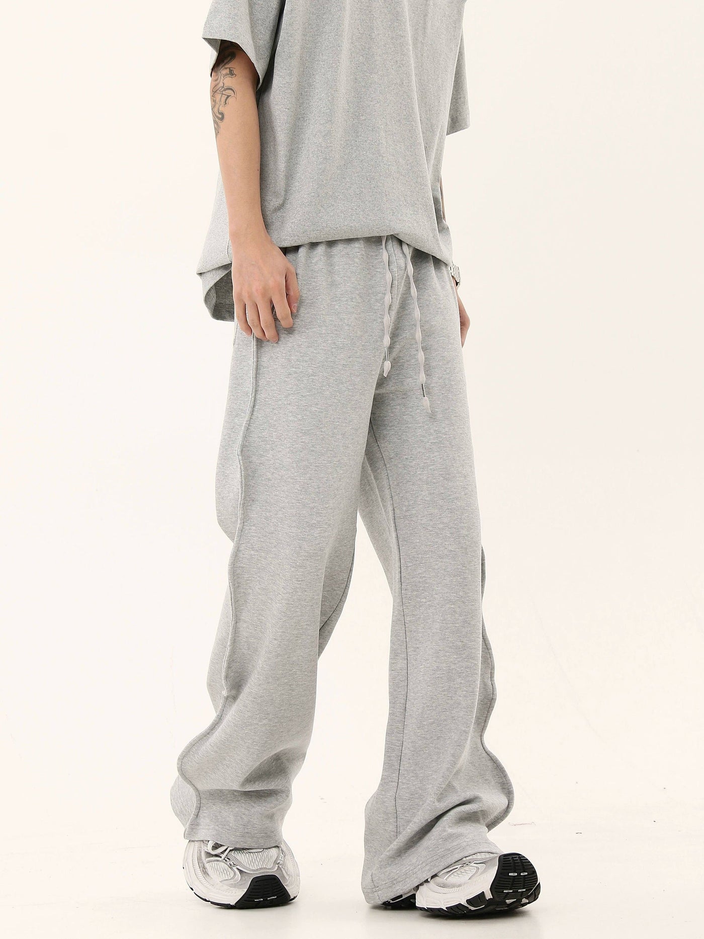Side Wavy Shaped Sweatpants Korean Street Fashion Pants By Blacklists Shop Online at OH Vault