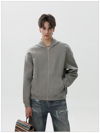 Dual-End Zip-Up Hoodie Korean Street Fashion Hoodie By Mr Nearly Shop Online at OH Vault