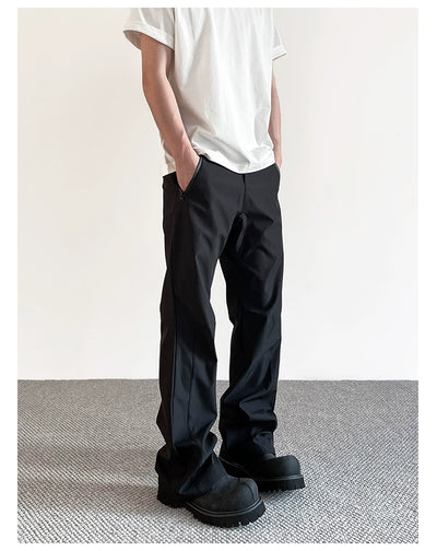 Zippered Pockets Bootcut Pants Korean Street Fashion Pants By A PUEE Shop Online at OH Vault