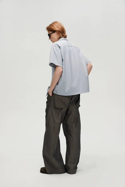 Relaxed Fit Wide Pleats Pants Korean Street Fashion Pants By Limpidoculus Shop Online at OH Vault