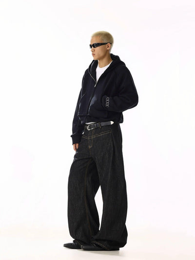 Wide Cut Versatile Jeans Korean Street Fashion Jeans By MEBXX Shop Online at OH Vault