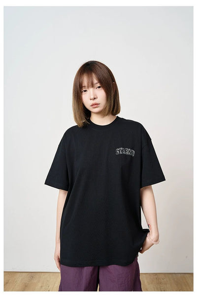 Casual Logo Print T-Shirt Korean Street Fashion T-Shirt By Remedy Shop Online at OH Vault