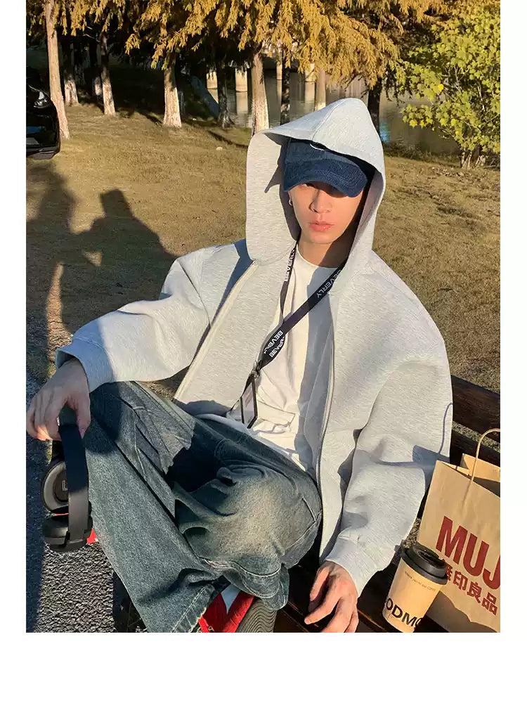 Minimalist Dual-End Zipped Hoodie Korean Street Fashion Hoodie By Poikilotherm Shop Online at OH Vault