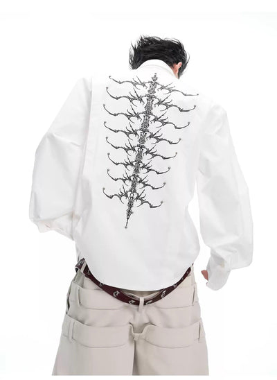 Printed Skeleton Parts Shirt Korean Street Fashion Shirt By Argue Culture Shop Online at OH Vault