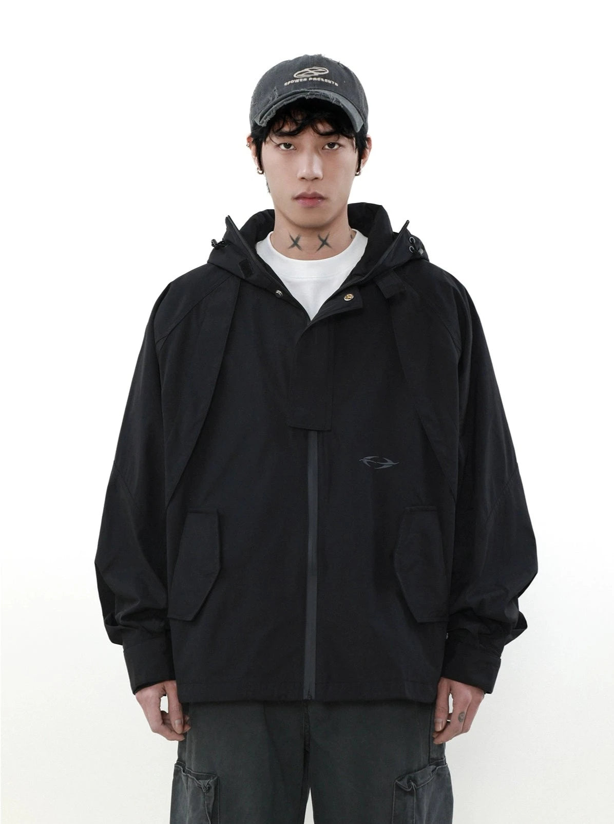 Boxy Cut Windbreaker Jacket Korean Street Fashion Jacket By Mr Nearly Shop Online at OH Vault