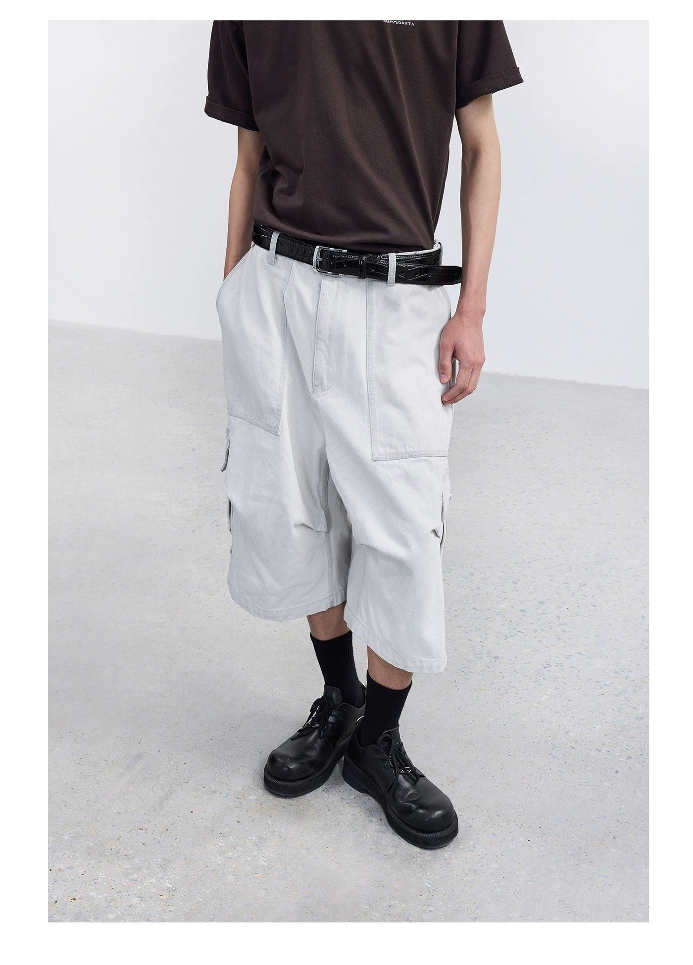 Wide Pockets Denim Shorts Korean Street Fashion Shorts By Terra Incognita Shop Online at OH Vault