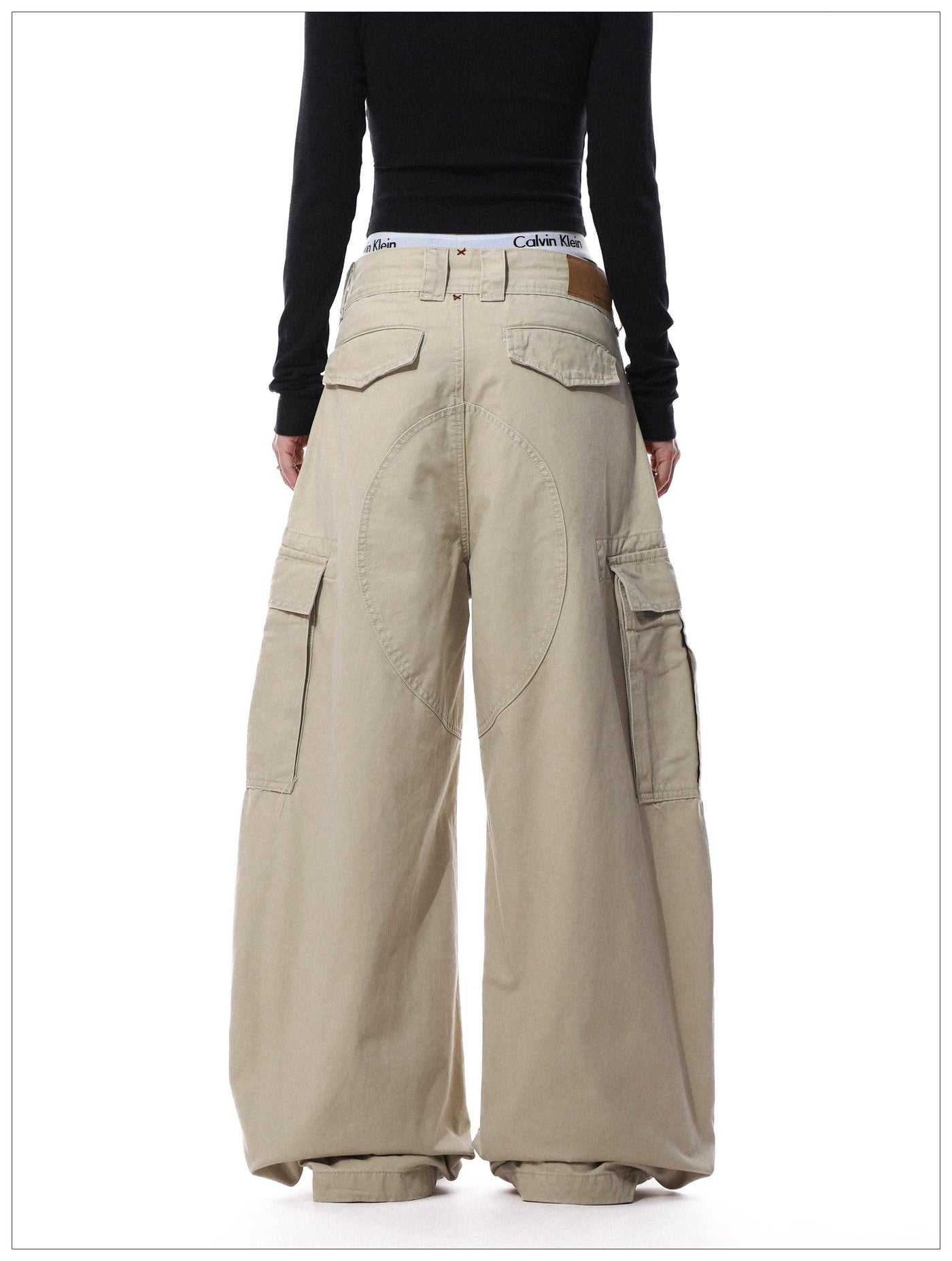Structured Drawstring Wide Cargo Pants Korean Street Fashion Pants By Mr Nearly Shop Online at OH Vault