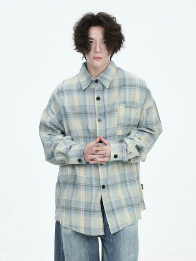 Classic Contrast Plaid Shirt Korean Street Fashion Shirt By INS Korea Shop Online at OH Vault