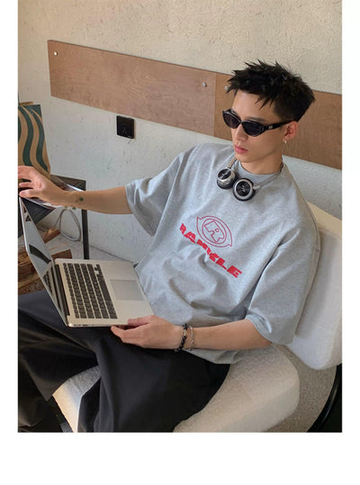 Contrast Print T-Shirt Korean Street Fashion T-Shirt By Poikilotherm Shop Online at OH Vault