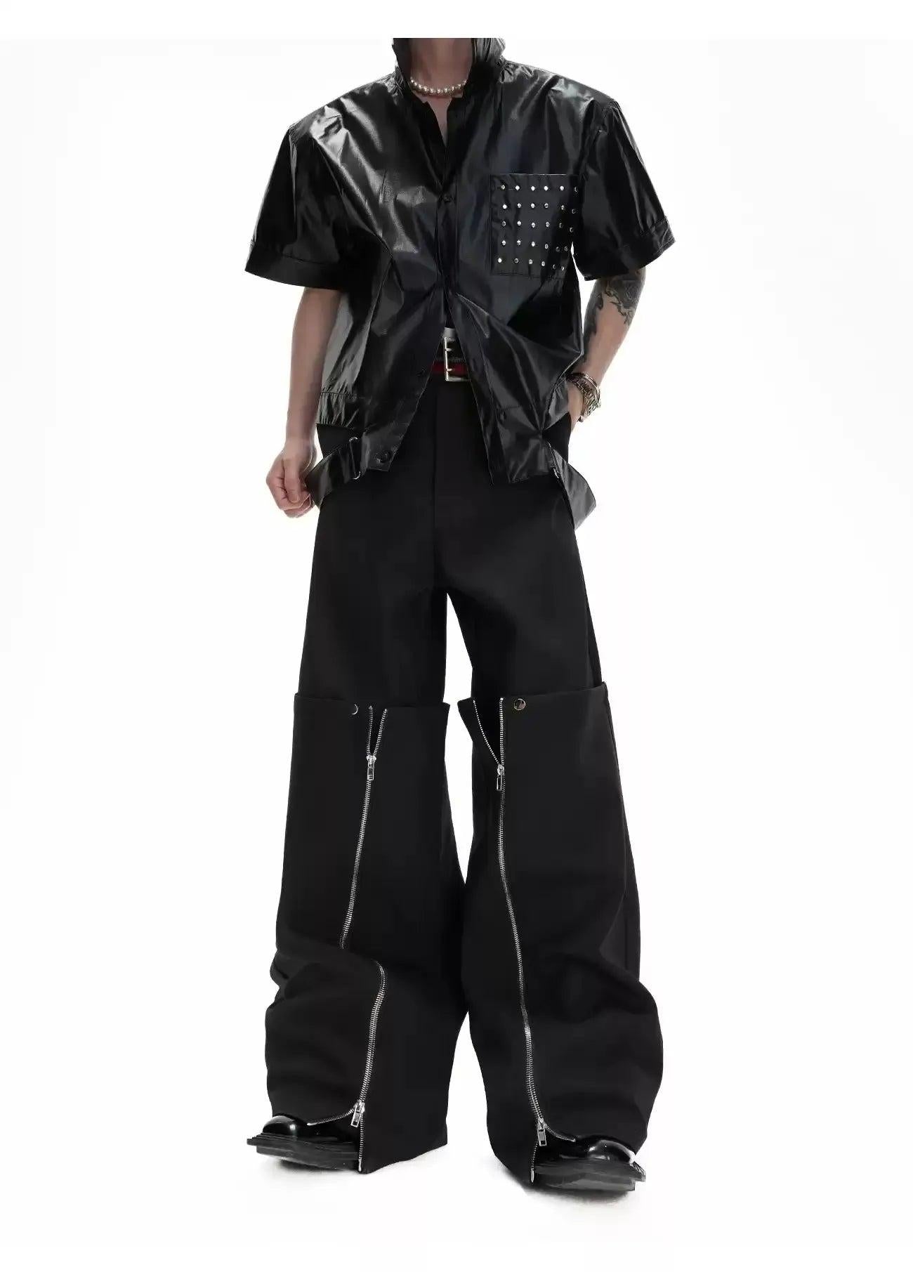 Detachable Zipped Layered Pants Korean Street Fashion Pants By Argue Culture Shop Online at OH Vault