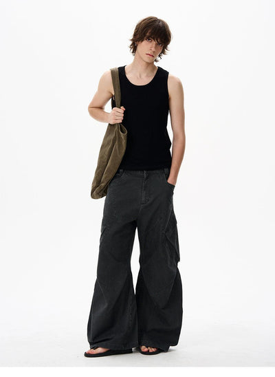 Tilt Side Pockets Jeans Korean Street Fashion Jeans By 77Flight Shop Online at OH Vault