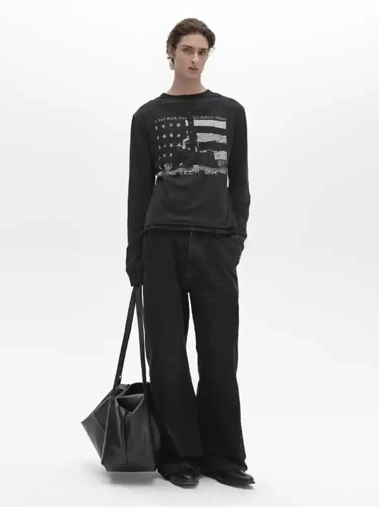 Twisted Structure Bootcut Jeans Korean Street Fashion Jeans By Pioneer of Heroism Shop Online at OH Vault