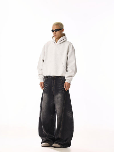 Acid Washed Baggy Fit Jeans Korean Street Fashion Jeans By MEBXX Shop Online at OH Vault