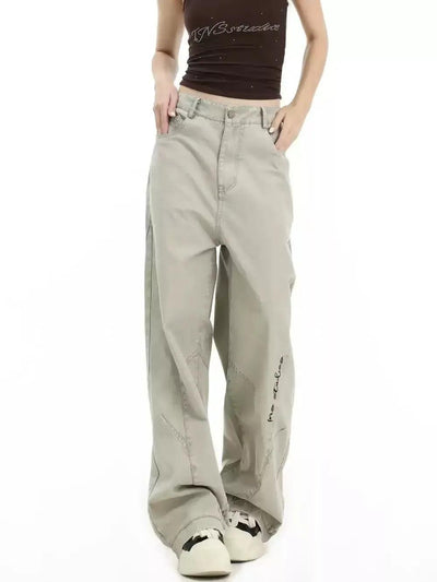 Structured Versatile Straight Jeans Korean Street Fashion Jeans By INS Korea Shop Online at OH Vault