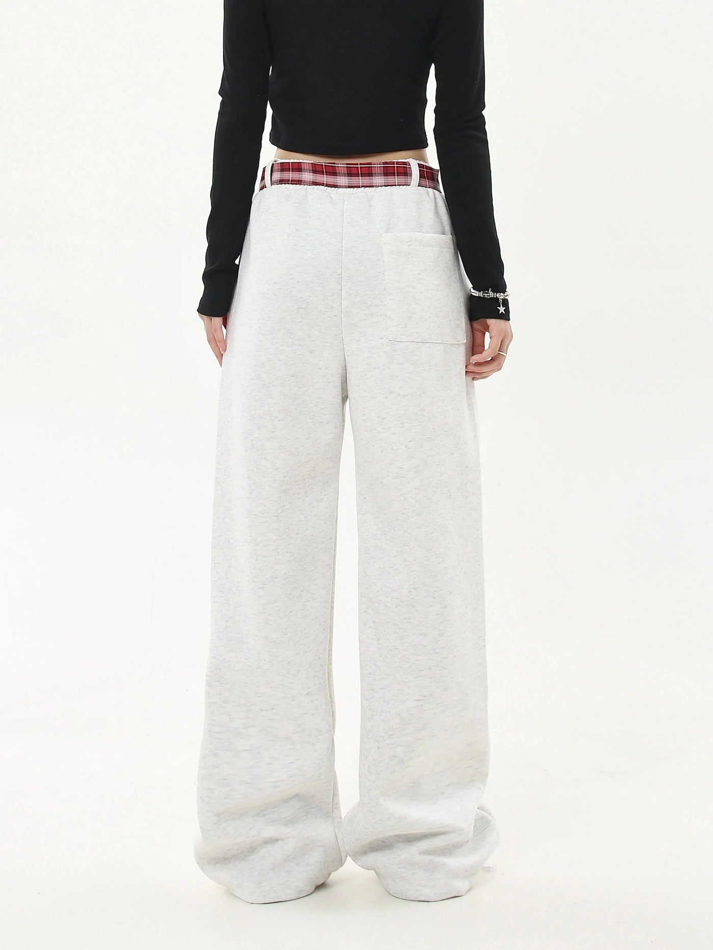 Plaid Waist Strap Sweatpants Korean Street Fashion Pants By Blacklists Shop Online at OH Vault