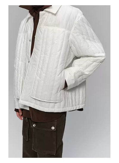 Sleek Multi-Pocket Puffer Jacket Korean Street Fashion Jacket By NANS Shop Online at OH Vault