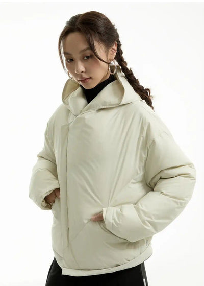 Detachable Hem Side Pockets Down Jacket Korean Street Fashion Jacket By Funky Fun Shop Online at OH Vault