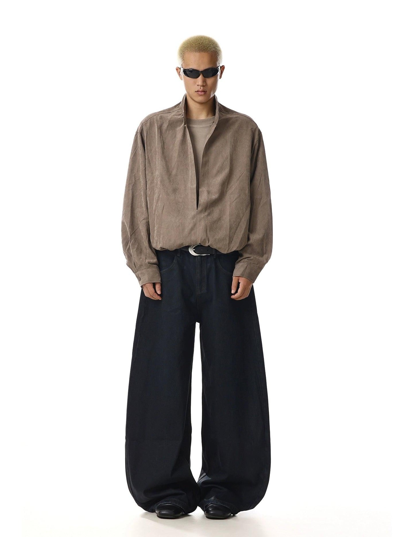 Plain Straight Wide Leg Jeans Korean Street Fashion Jeans By MEBXX Shop Online at OH Vault