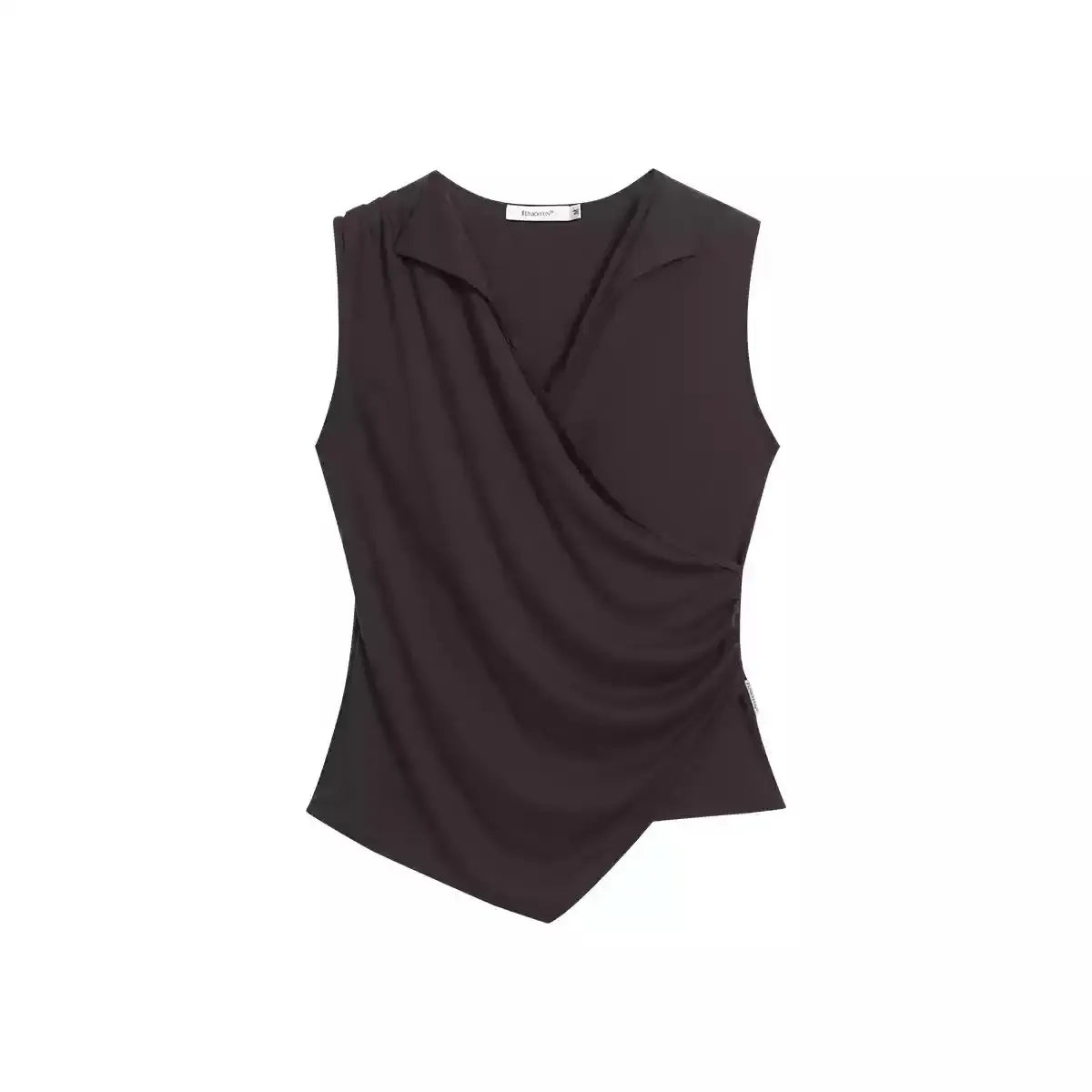 Ruffled V-Neck Sleeveless T-Shirt Korean Street Fashion T-Shirt By Funky Fun Shop Online at OH Vault