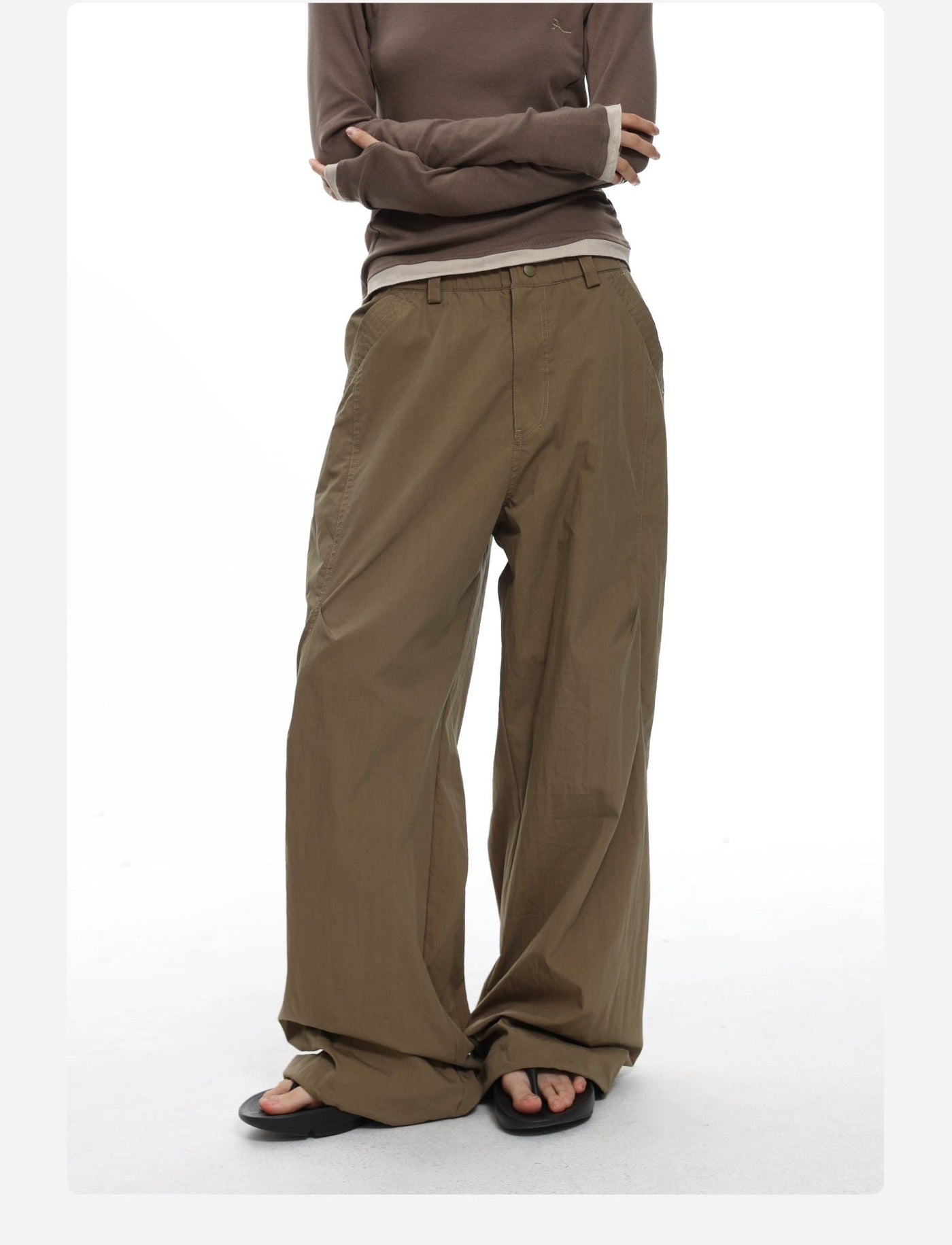 Buttoned Casual Solid Color Pants Korean Street Fashion Pants By Roaring Wild Shop Online at OH Vault