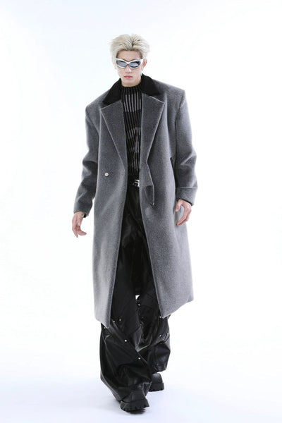 Structured Lapel Long Coat Korean Street Fashion Long Coat By Turn Tide Shop Online at OH Vault