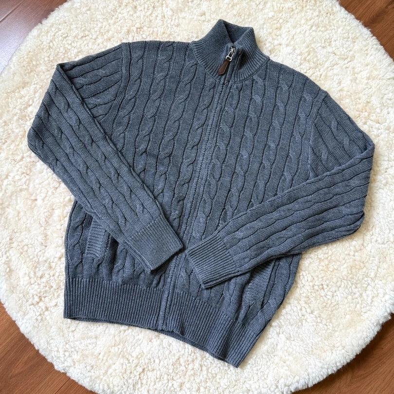 Stand Collar Cable Knit Jacket Korean Street Fashion Jacket By Made Extreme Shop Online at OH Vault