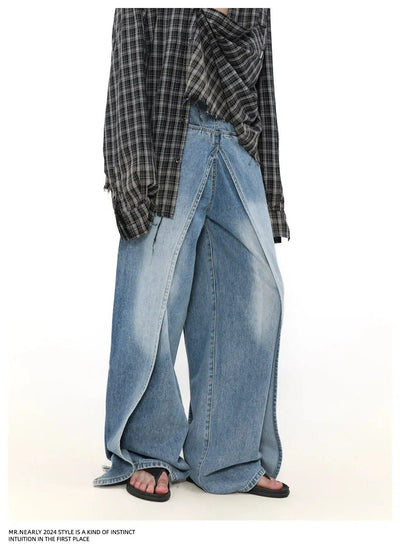 Washed Reversible Style Jeans Korean Street Fashion Jeans By Mr Nearly Shop Online at OH Vault